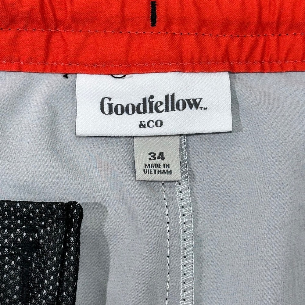 Goodfellow & Co Mens Board Shorts Black Grey Gradient Striped 10 Inseam 34 NWT - Picture 7 of 9